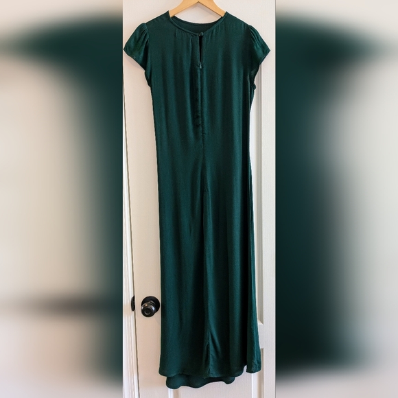 Reformation Frazier Green Short Sleeve Midi Dress Size 6 - Picture 7 of 11